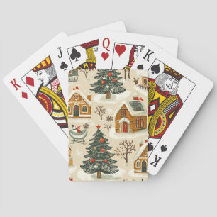 Jeu De Cartes Motif de Noël vintage Woodland (15)