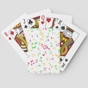 Jeu De Cartes Motif de notes musicales