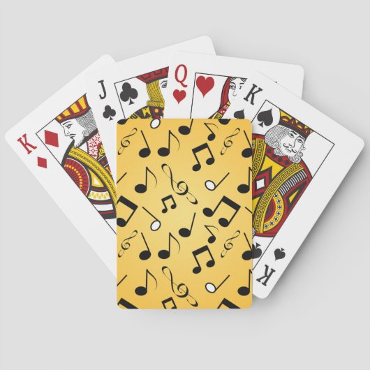Jeu De Cartes Motif de notes musicales (dos)