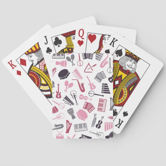 Jeu De Cartes Motif de notes musicales (dos)