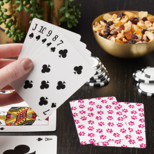 Jeu De Cartes Motif De Pailles, Paniers De Chien, Pailles Roses