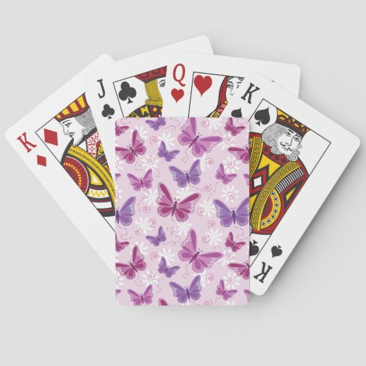 Jeu De Cartes motif de papillon (dos)
