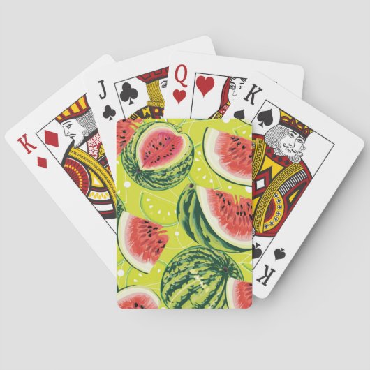 Jeu De Cartes Motif de pastèque (dos)