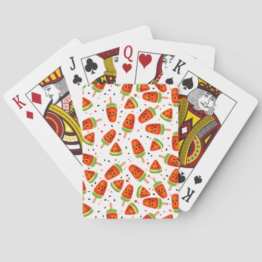 Jeu De Cartes Motif de pastèque (dos)