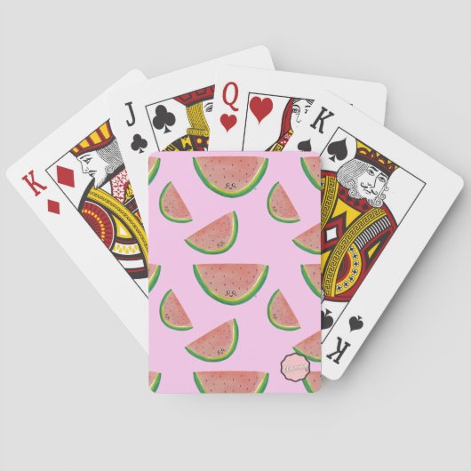 Jeu De Cartes Motif de pastèque Kawaii (dos)