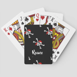 Jeu De Cartes Motif de pirates de texte personnalisé