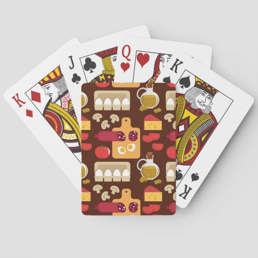 Jeu De Cartes Motif de pizza (dos)