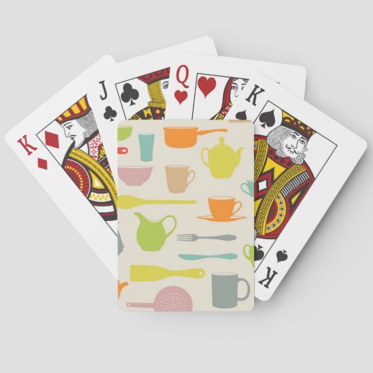 Jeu De Cartes Motif de plats (dos)