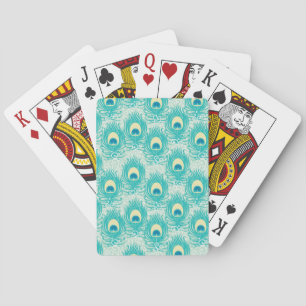 Jeu De Cartes Motif de plumes de paon