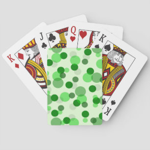 Jeu De Cartes Motif de points verts transparents
