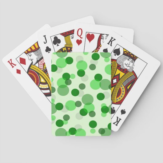 Jeu De Cartes Motif de points verts transparents (dos)