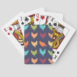 Jeu De Cartes Motif de poulet multicolore funky