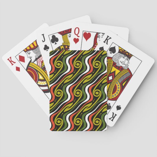 Jeu De Cartes motif de rayure (dos)