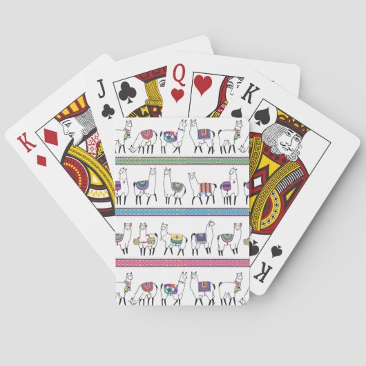Jeu De Cartes Motif de rayure de lama (dos)