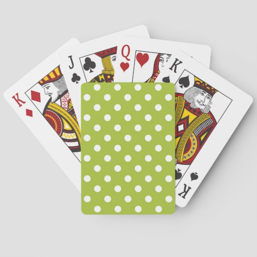 Jeu De Cartes Motif de ressort avec le pois blanc (dos)
