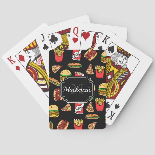 Jeu De Cartes Motif de restauration rapide (dos)