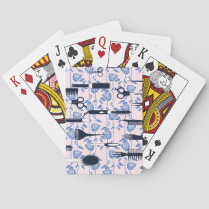 Jeu De Cartes Motif de rose de bleu de soin de beauté
