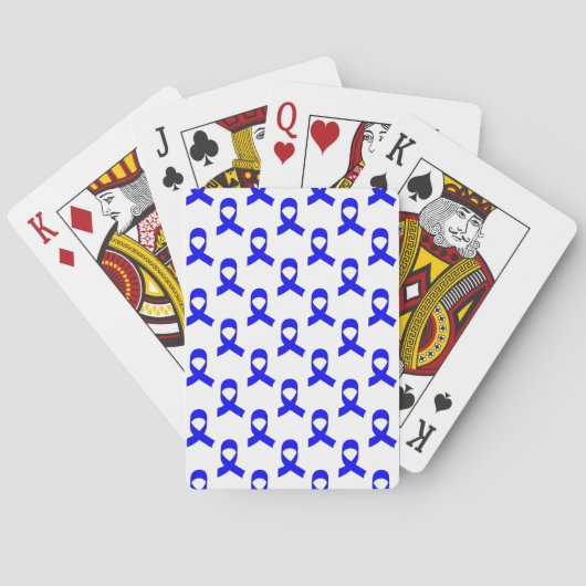 Jeu De Cartes Motif de ruban bleu (dos)