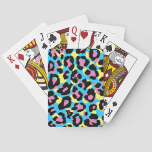 Jeu De Cartes Motif de Spots Neon Leopard