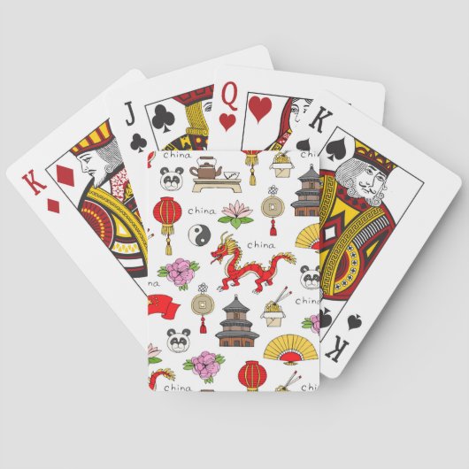 Jeu De Cartes Motif de symboles de la Chine (dos)