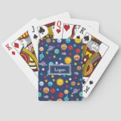 Jeu De Cartes Motif de système solaire pour enfants (dos)