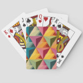 Jeu De Cartes Motif de triangle géométrique gras (dos)