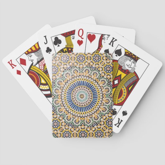 Jeu De Cartes motif de tuiles géométriques, Maroc (dos)