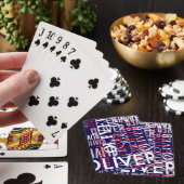 Jeu De Cartes Motif de typographie déformée cool de nom (In Situ)