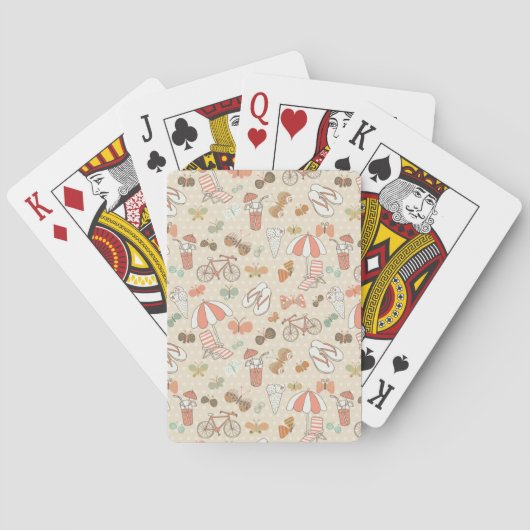Jeu De Cartes Motif de vacances d'été (dos)