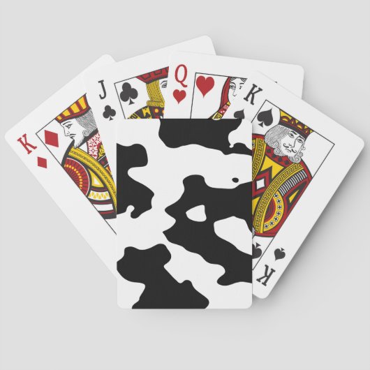Jeu De Cartes Motif de vache noir et blanc (dos)