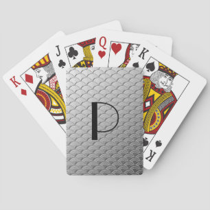 Jeu De Cartes Motif de vague Art Déco - argent métallisé