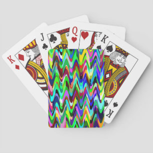 Jeu De Cartes Motif de vague de mosaïque abstraite #3