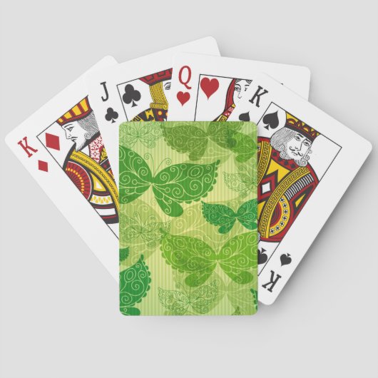 Jeu De Cartes Motif de vert de ressort (dos)