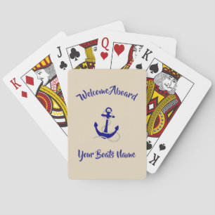 Jeu De Cartes Motif de voile d'ancre de bateau