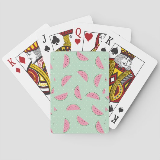 Jeu De Cartes Motif d'éclaboussure de peinture de fruit tropical (dos)