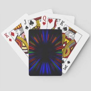 Jeu De Cartes Motif d'éclatement bleu et rouge