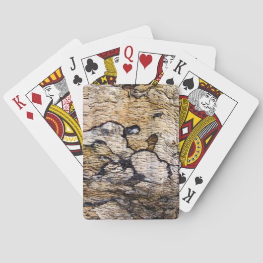 Jeu De Cartes Motif d'écorce d'arbre (dos)