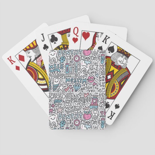 Jeu De Cartes Motif dentaire de bande dessinée (dos)
