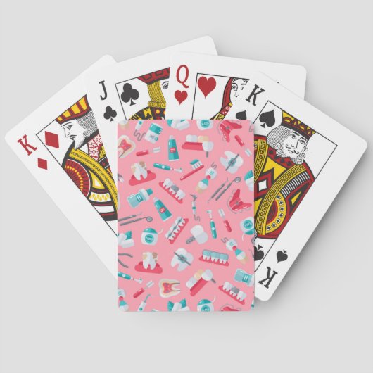 Jeu De Cartes Motif dentaire rose (dos)