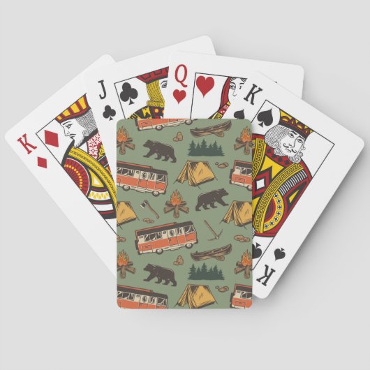 Jeu De Cartes Motif des aventures du camp d'entraînement (dos)