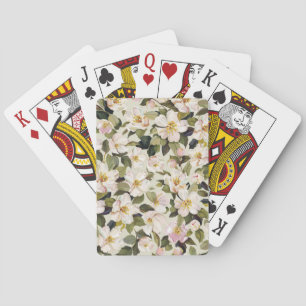Jeu De Cartes Motif des branches de l'arbre de fleurs de printem