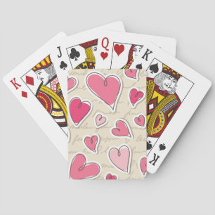 Jeu De Cartes Motif des Coeurs