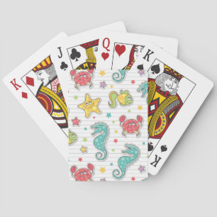 Jeu De Cartes motif des créatures de mer