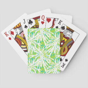 Jeu De Cartes Motif des Feuilles de Palm Tropical