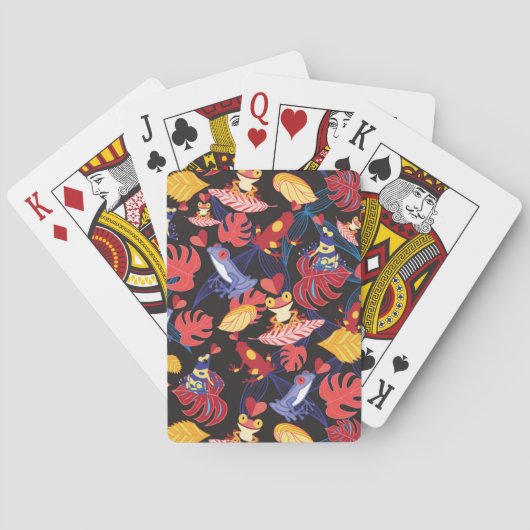 Jeu De Cartes Motif des grenouilles d'amants (dos)