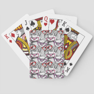 Jeu De Cartes Motif des Lunettes de vue Owl