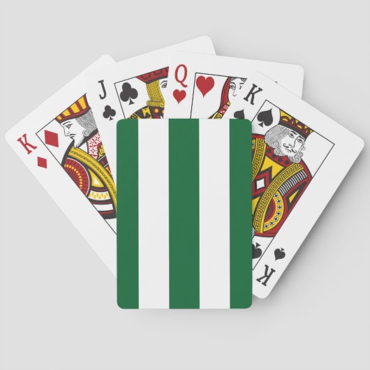 Jeu De Cartes Motif des rayures XL vert et blanc de la forêt (dos)