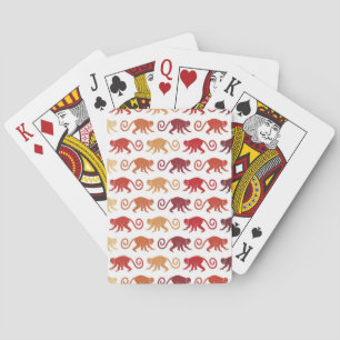 Jeu De Cartes Motif des singes rouges