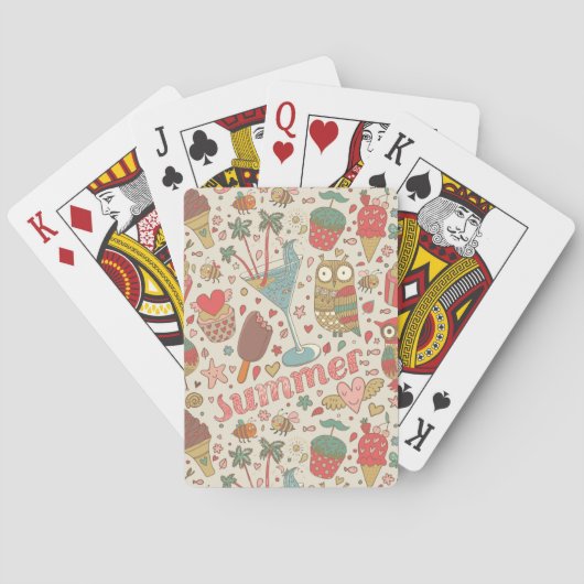 Jeu De Cartes Motif D'Été Avec Glace (dos)
