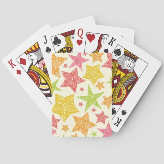 Jeu De Cartes Motif d'étoiles (dos)